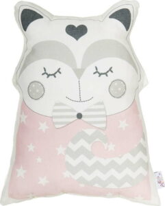 Růžový dětský polštářek s příměsí bavlny Apolena Pillow Toy Smart Cat