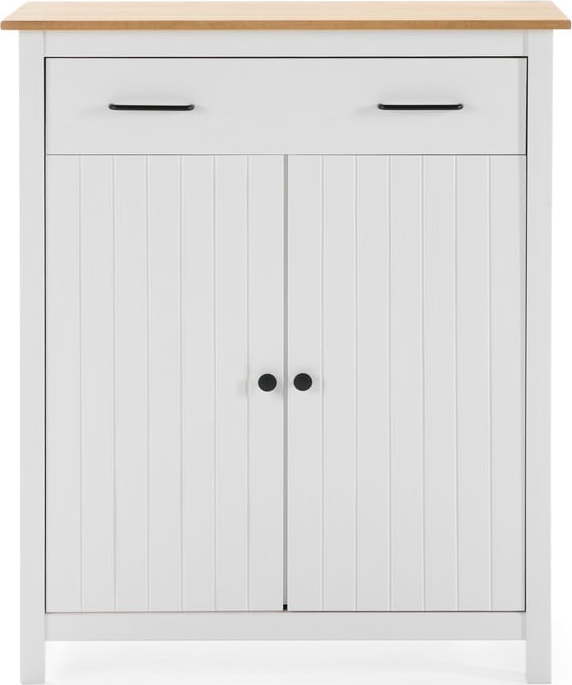 Bílá dřevěná komoda Marckeric Miranda Marckeric