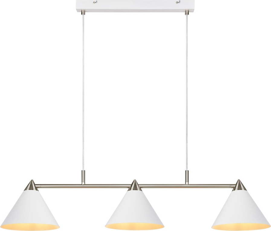 Bílé tříramenné závěsné svítidlo Markslöjd Klint Markslöjd