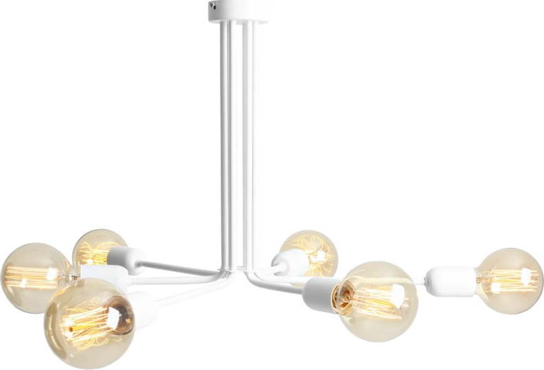 Bílé závěsné světlo pro 6 žárovek Custom Form Vanwerk Custom Form