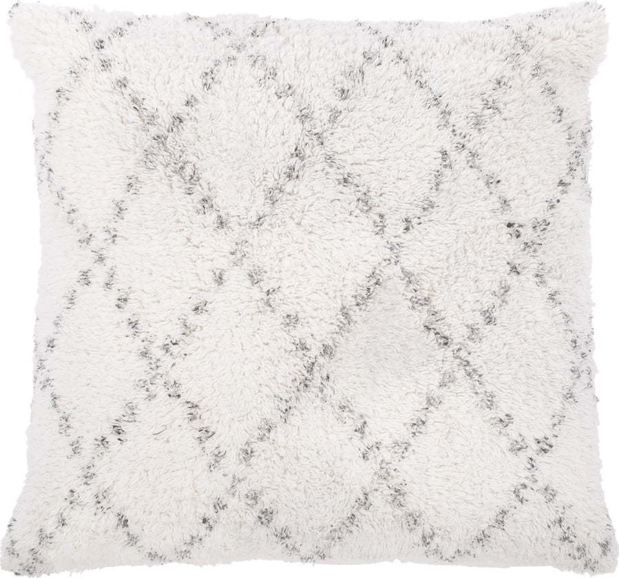 Bílo-šedý bavlněný dekorativní polštář Tiseco Home Studio Geometric