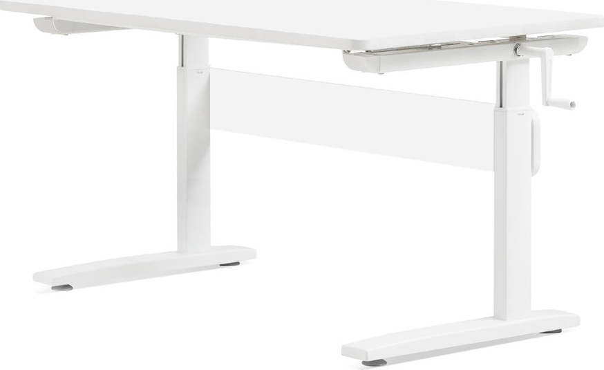 Bílý psací stůl s nastavitelnou výškou Flexa Elegant Flexa