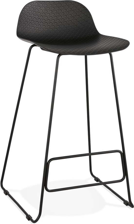 Černá barová židle s černými nohami Kokoon Slade