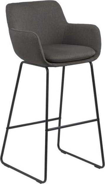 Černá barová židle s kovovou konstrukcí Actona Lisa Actona
