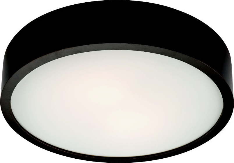 Černé kruhové stropní svítodlo Lamkur Plafond