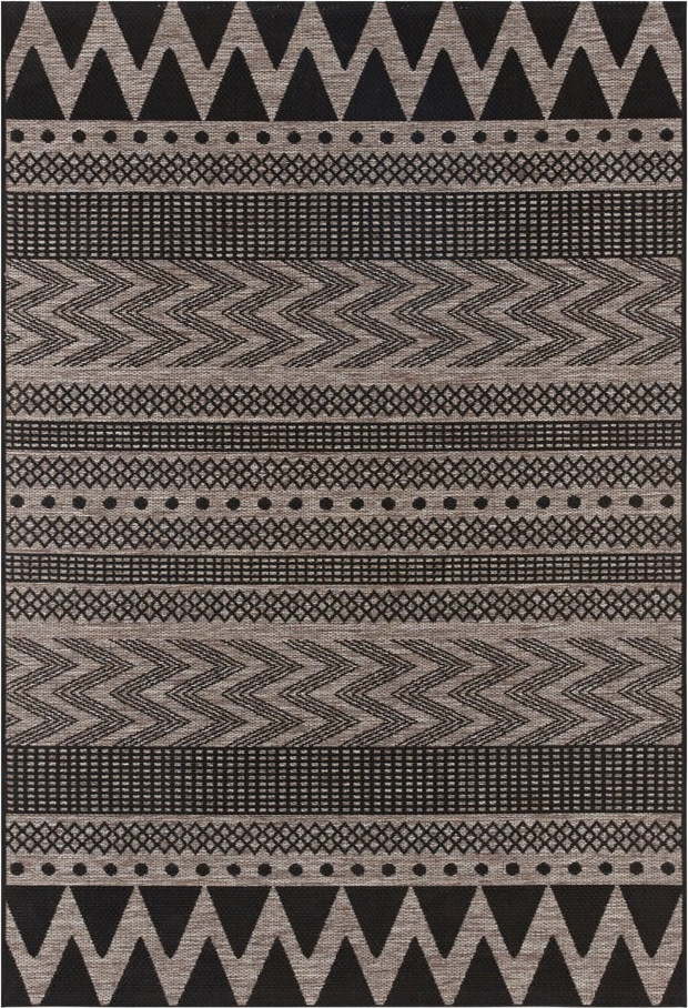 Černo-béžový venkovní koberec Bougari Sidon