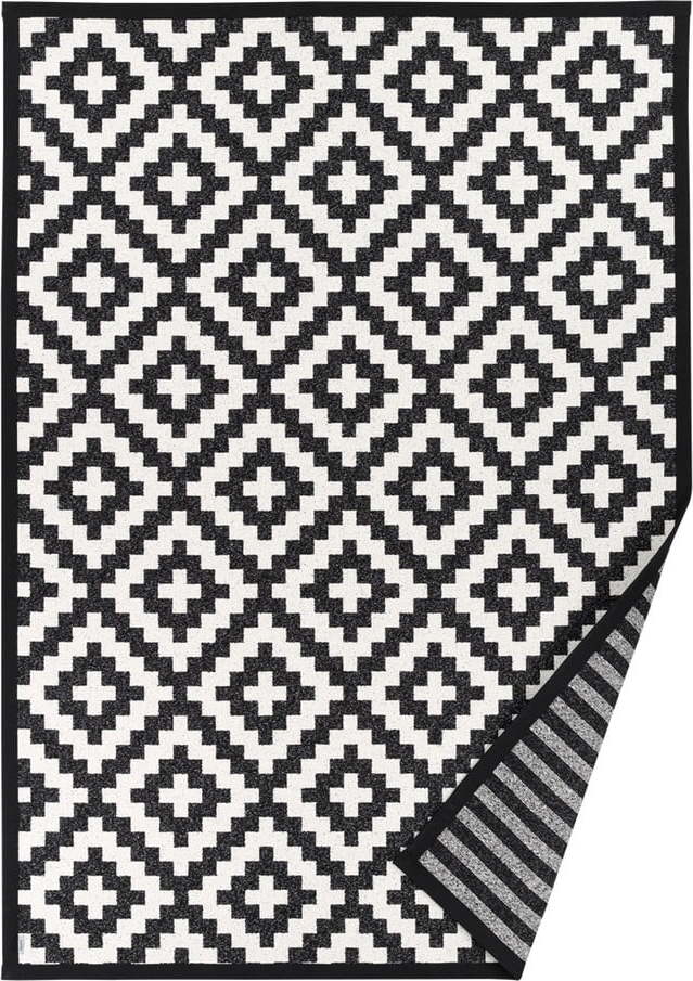 Černo-bílý oboustranný koberec Narma Viki Black