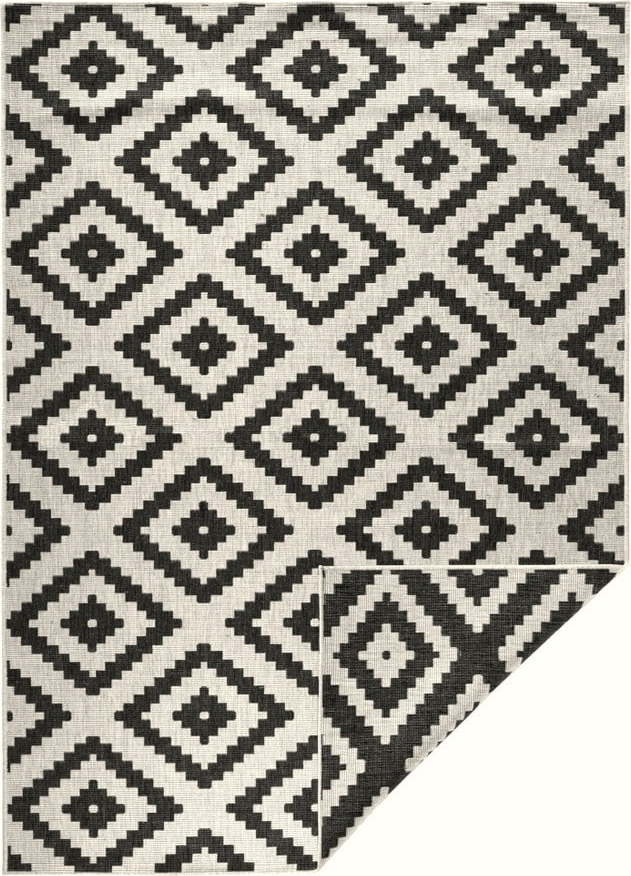Černo-krémový venkovní koberec Bougari Malta