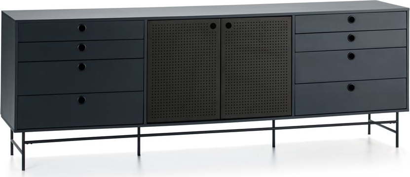 Černo-modrá komoda Teulat Punto