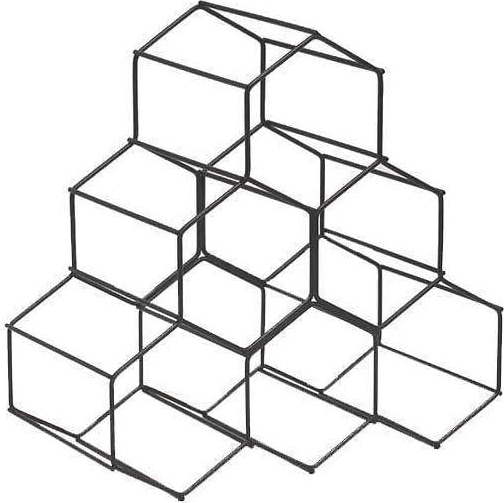 Černý stojan na víno Compactor RackMAT Compactor