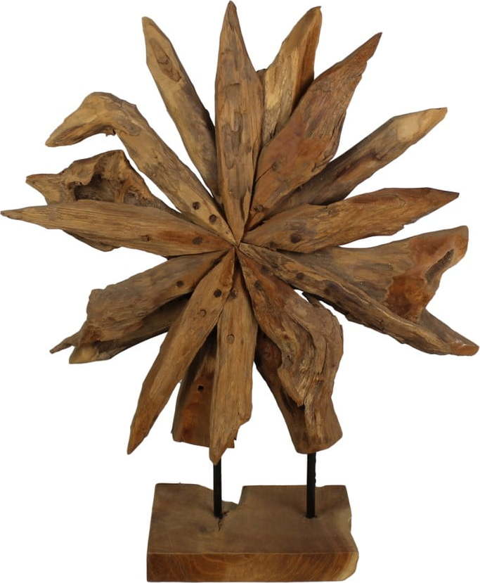 Dekorace z teakového dřeva HSM collection Sunflower