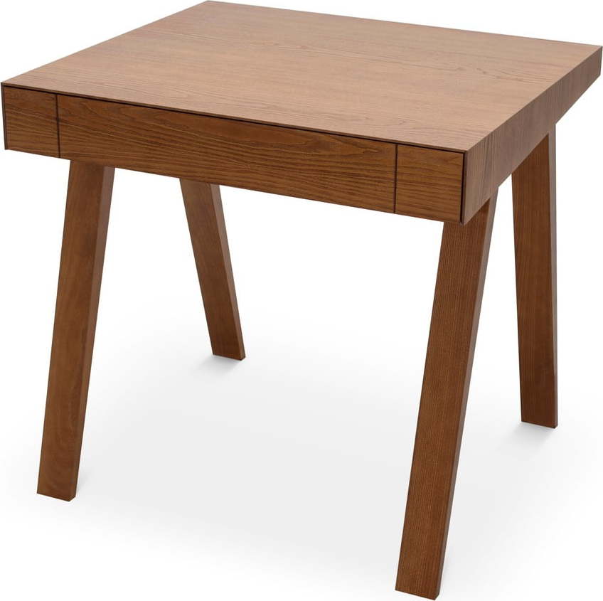 Hnědý stůl s nohami z jasanového dřeva EMKO 4.9