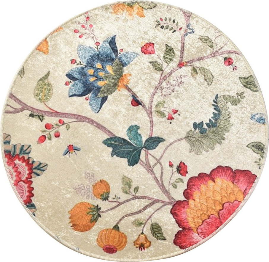 Koupelnová předložka Chilai Circle Vintage Flower