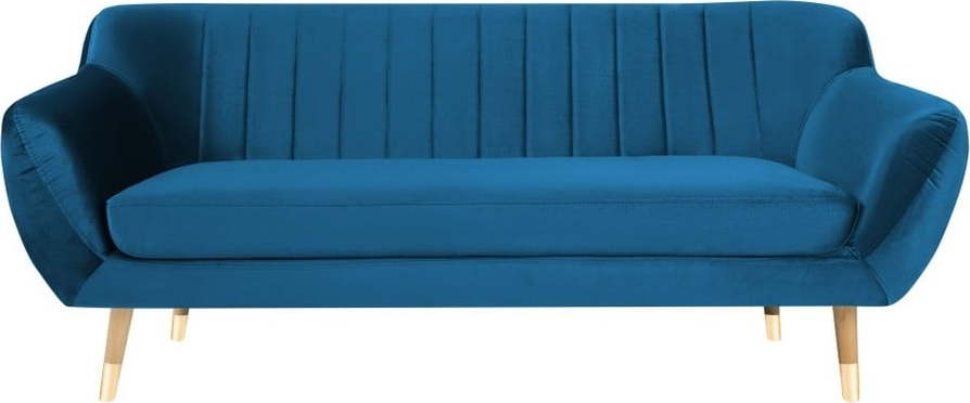 Modrá sametová pohovka Mazzini Sofas Benito
