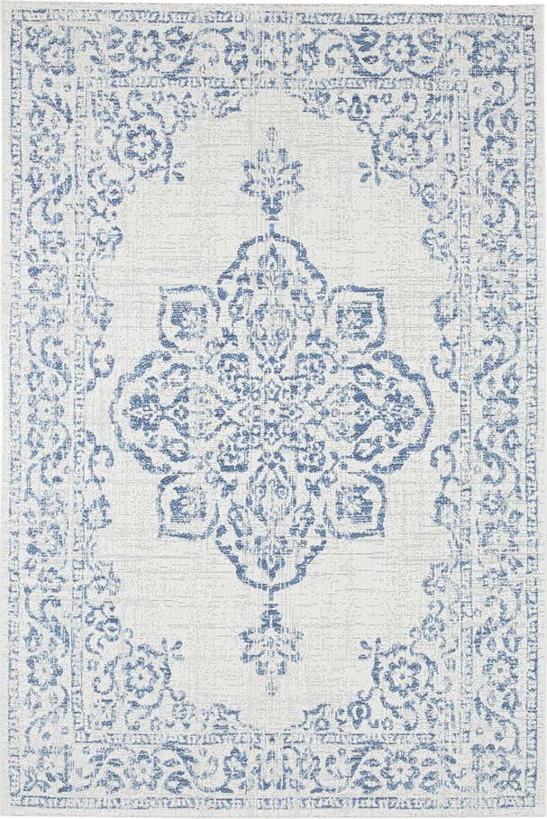 Modro-krémový venkovní koberec Bougari Tilos