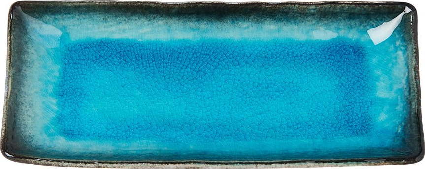 Modrý keramický servírovací talíř MIJ Sky