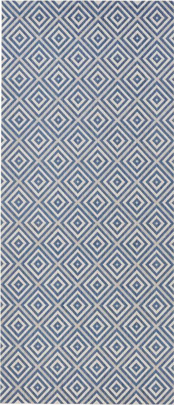 Modrý venkovní koberec Bougari Karo
