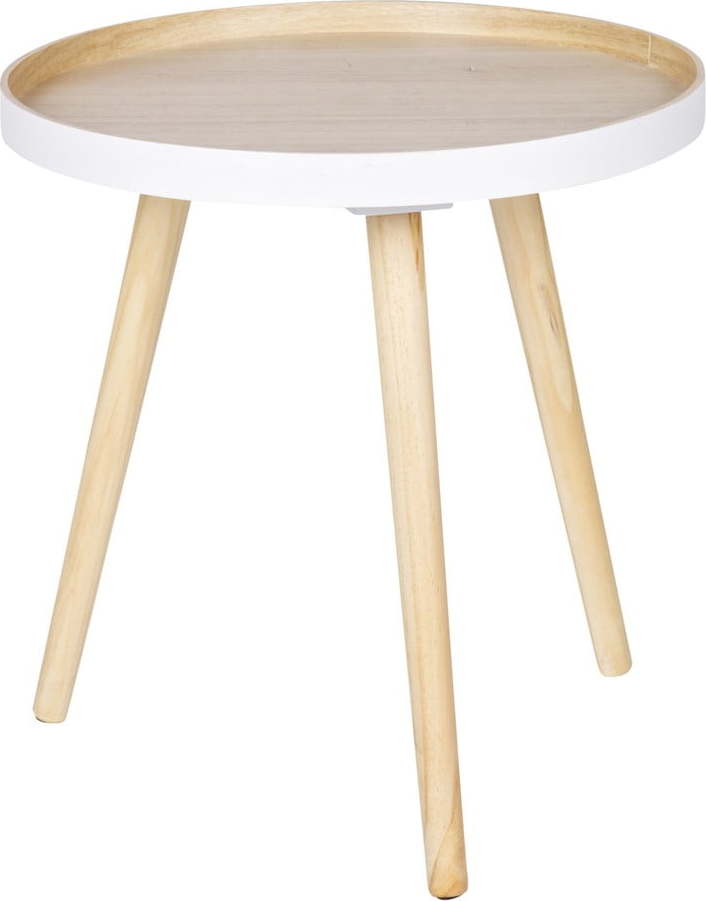 Odkládací stolek s bílým detailem WOOOD Sasha WOOOD