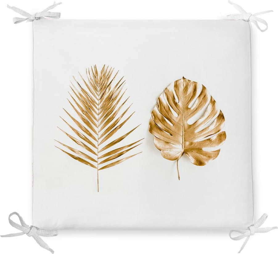 Podsedák s příměsí bavlny Minimalist Cushion Covers Golden Leaves