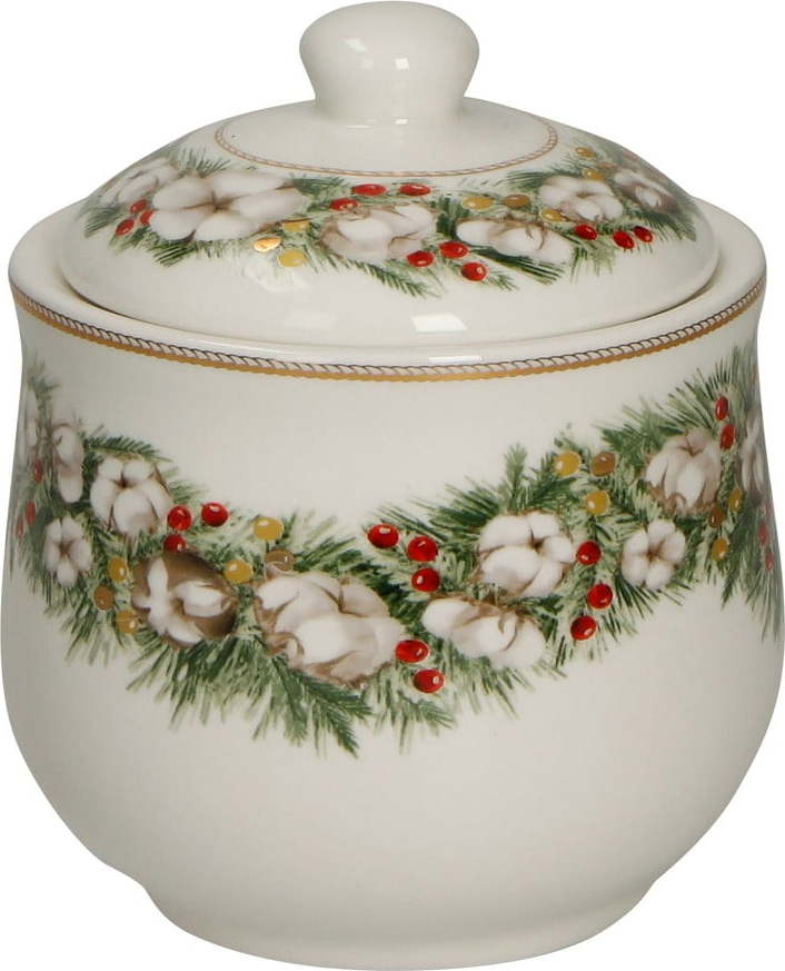 Porcelánová cukřenka s vánočním motivem Brandani Zuccheriera Batuffoli Brandani