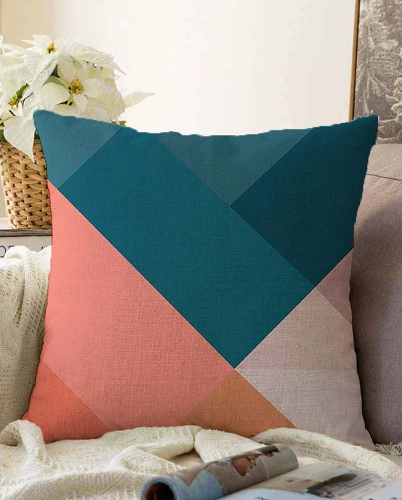 Povlak na polštář s příměsí bavlny Minimalist Cushion Covers Triangles