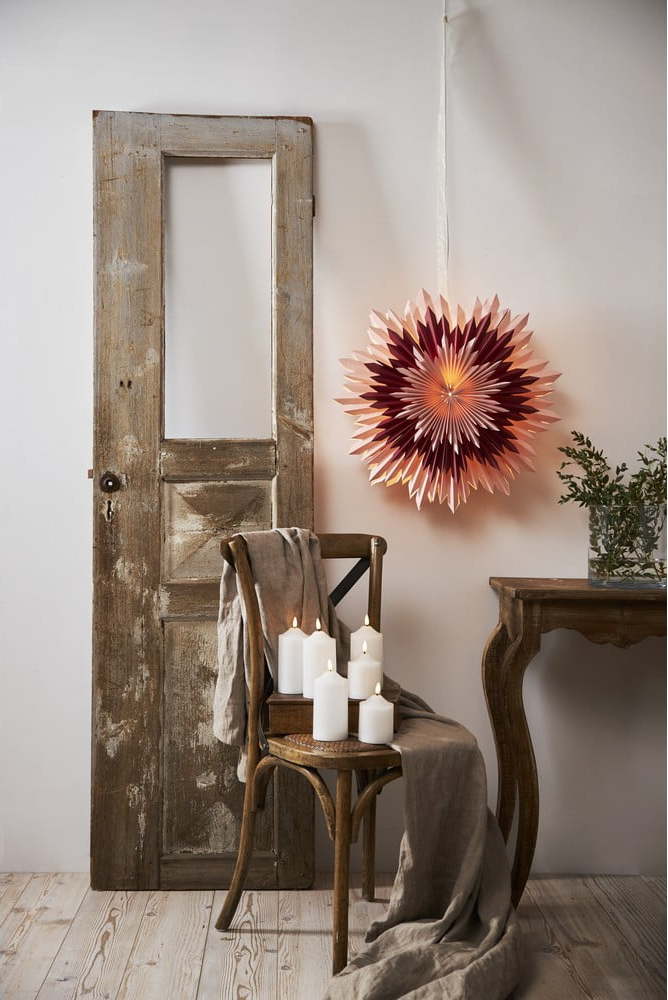 Růžová vánoční světelná dekorace Star Trading Ice Star Trading