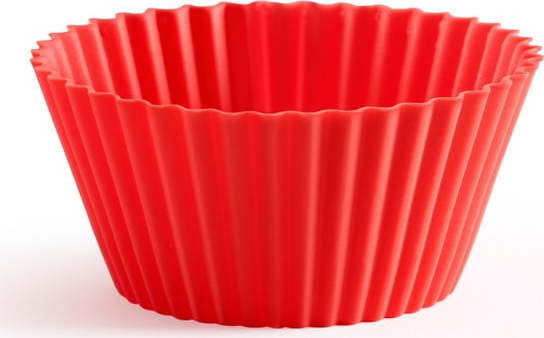 Sada 12 červených silikonových košíčků na muffiny Lékué Single