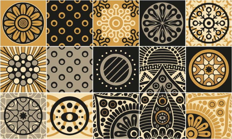 Sada 15 nástěnných samolepek Ambiance Wall Decals Azulejos Tiles San Juan
