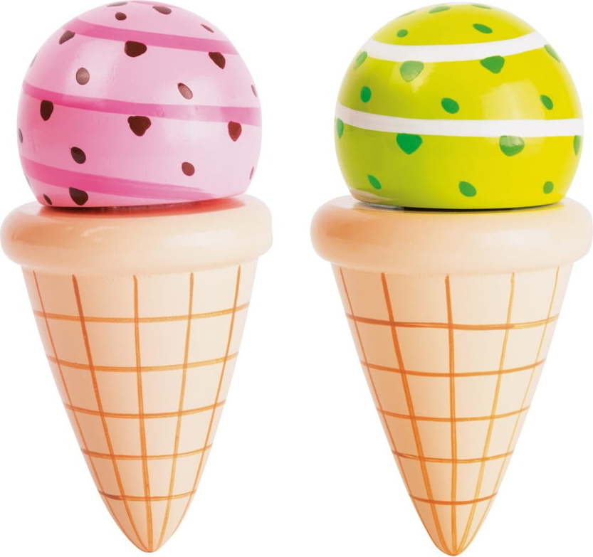 Sada 2 dětských dřevěných zmrzlin Legler Cream Cone Legler