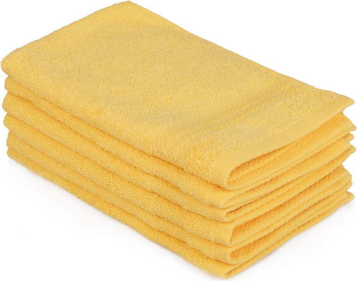 Sada 6 žlutých bavlněných ručníků Madame Coco Lento Amarillo