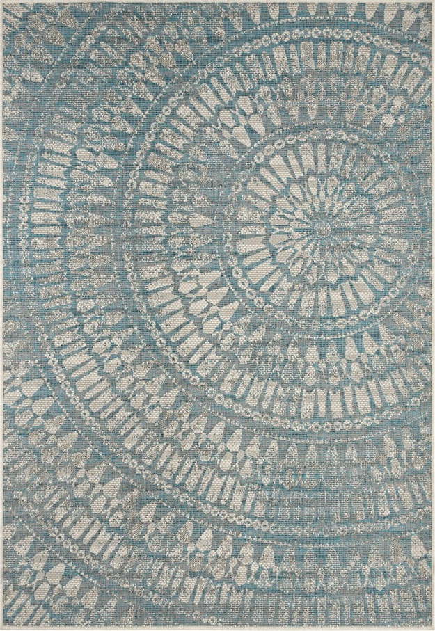 Šedomodrý venkovní koberec Bougari Amon