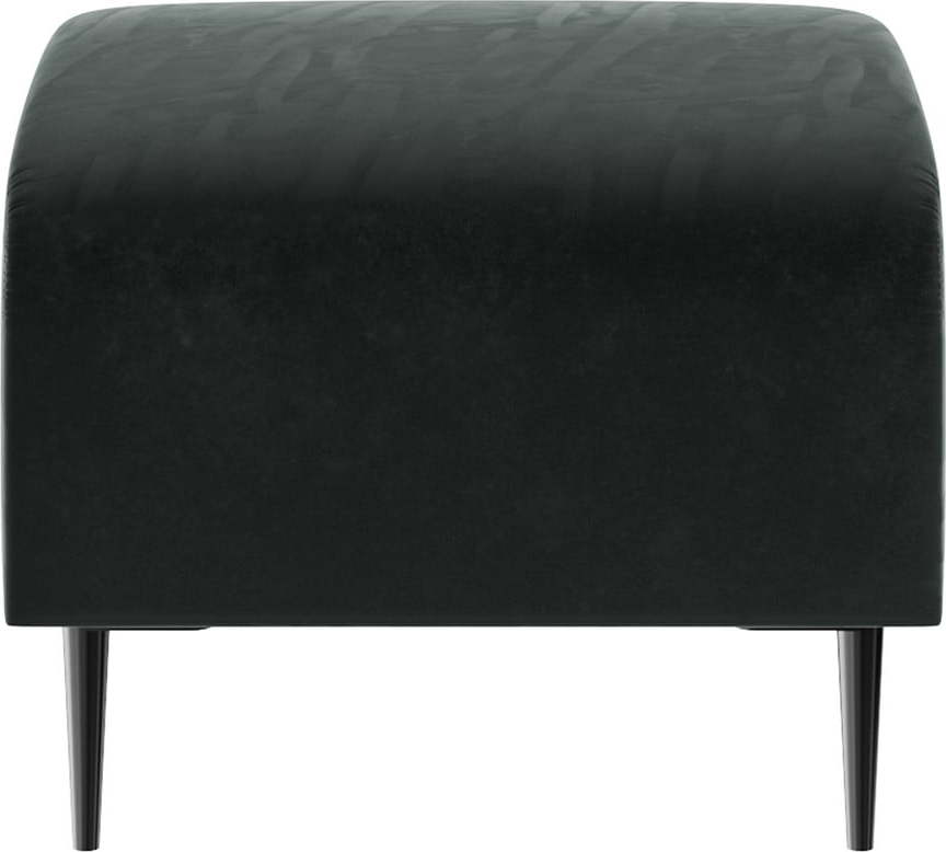 Tmavě šedý sametový puf Ghado Shel Ghado