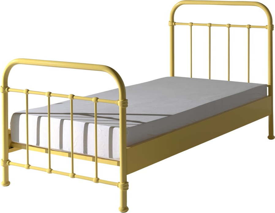 Žlutá kovová dětská postel Vipack New York