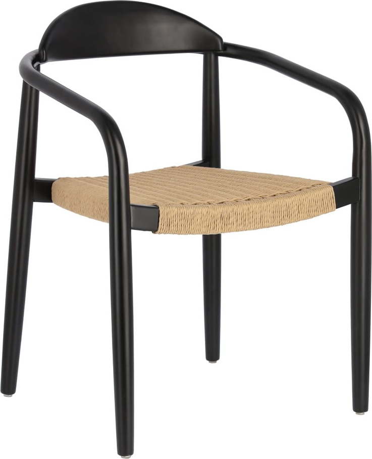 Béžovo-černá zahradní židle z eukalytového dřeva La Forma Glynis La Forma