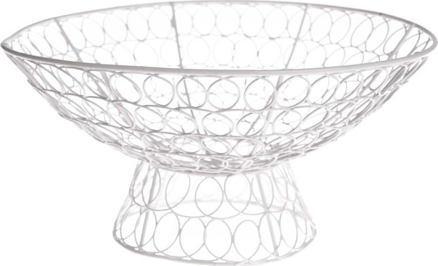 Bílá drátěná servírovací mísa Dakls Dakls