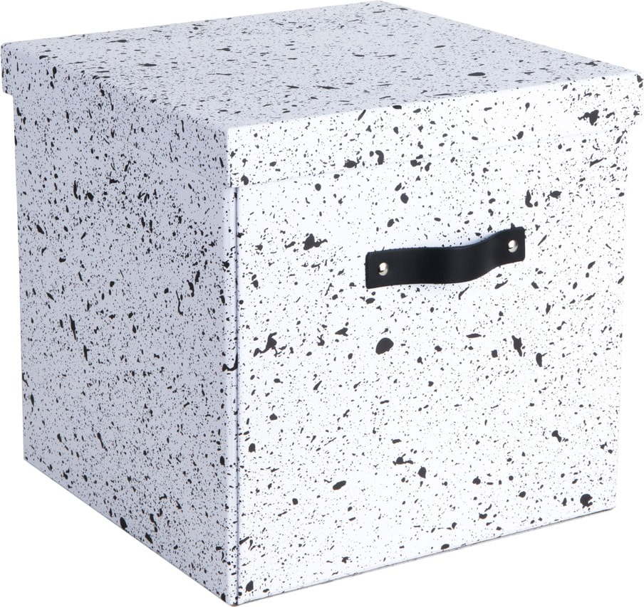 Černo-bílá úložná krabice Bigso Box of Sweden Logan Bigso Box of Sweden