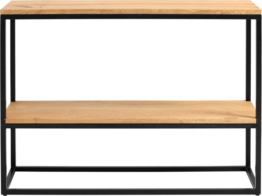 Černý konzolový stolek z dubového dřeva Custom Form Julita Custom Form