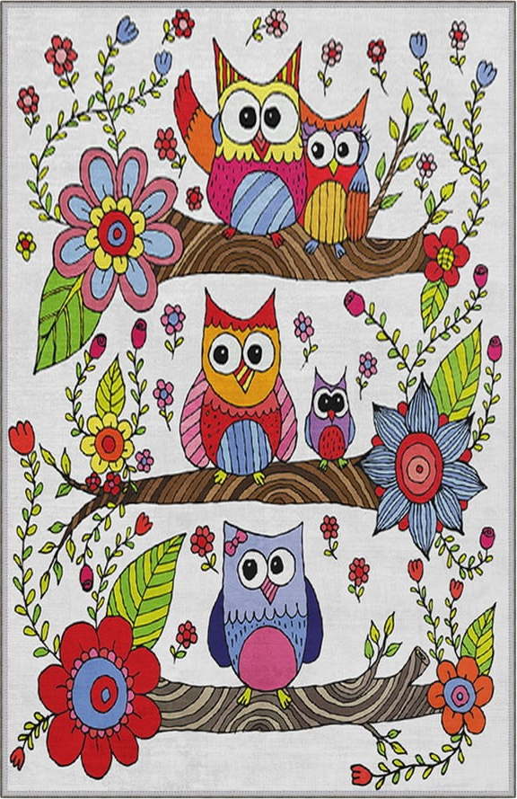 Dětský protiskluzový koberec Homefesto Owls