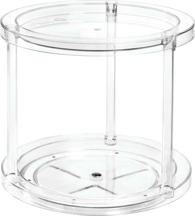 Kulatý otočný dvoupatrový podstavec na dózy iDesign The Home Edit