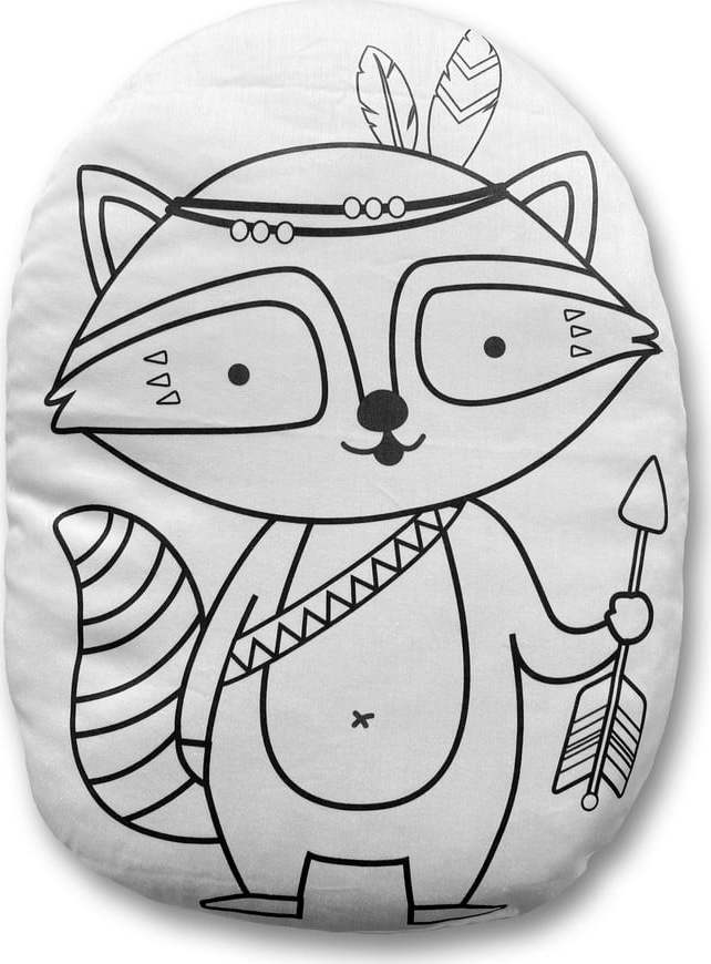 Povlak na polštář z bavlněného saténu Mr. Little Fox Fox Indian Racoon Mr. Little Fox