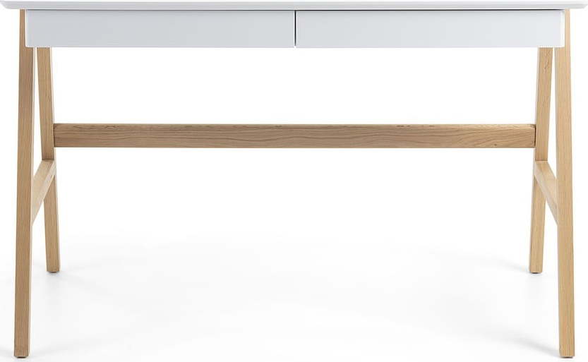 Pracovní stůl s bílou deskou La Forma Ingo