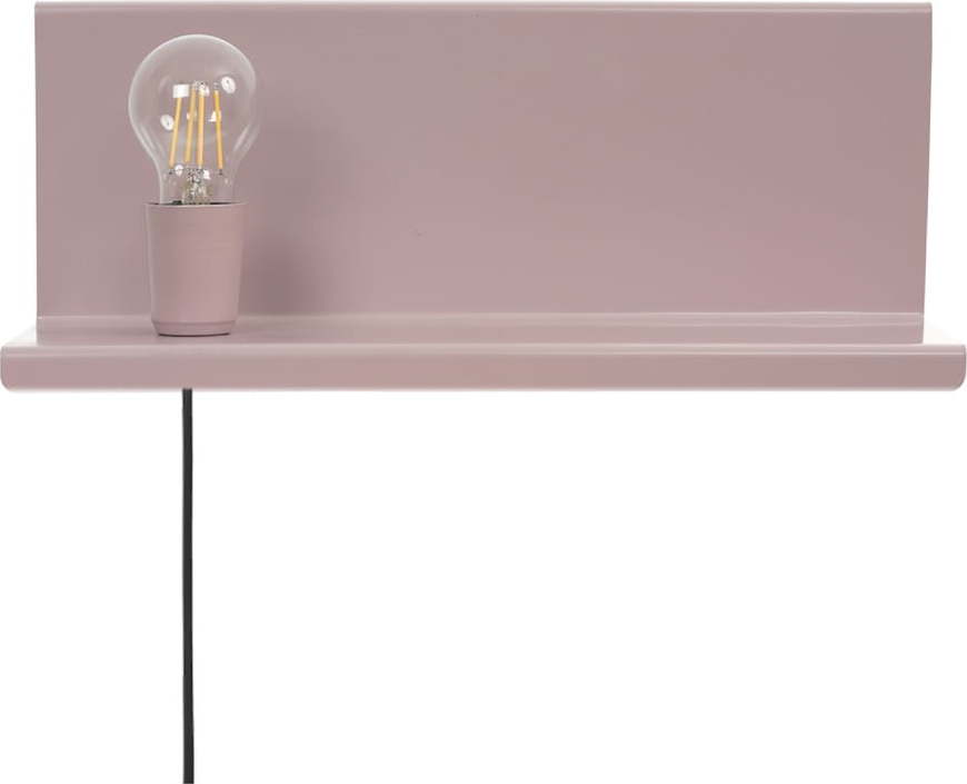 Růžové nástěnné svítidlo s poličkou Homemania Decor Shelfie2 Homemania Decor