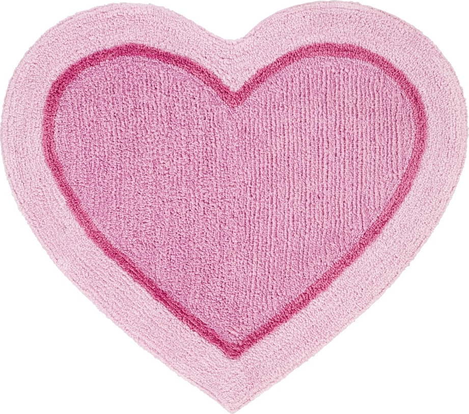 Růžový dětský koberec ve tvaru srdce Catherine Lansfield