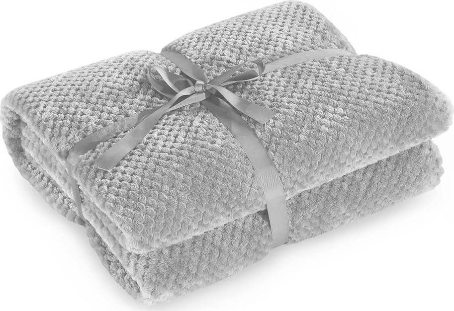 Šedý přehoz z mikrovlákna DecoKing Henry