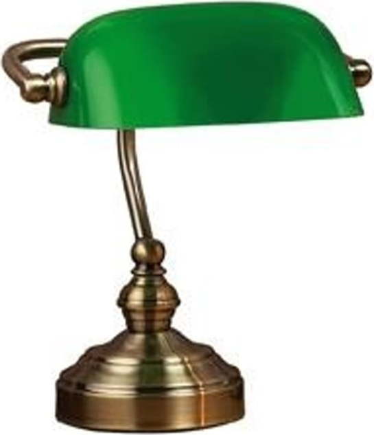 Stolní lampa v zelené a mosazné barvě Markslöjd Bankers
