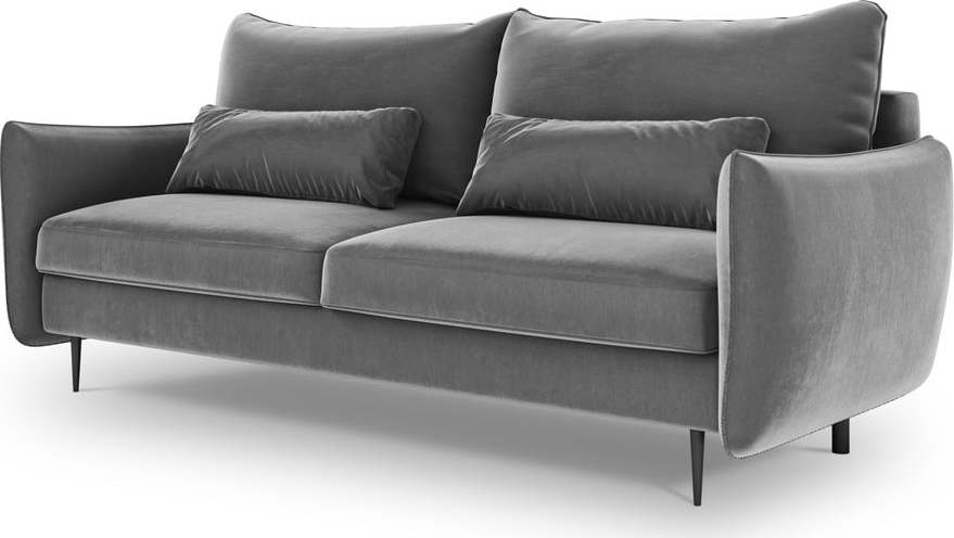Světle šedá rozkládací pohovka s úložním prostorem Cosmopolitan Design Vermont Cosmopolitan design