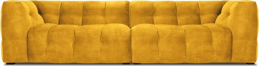 Žlutá sametová pohovka Windsor & Co Sofas Vesta