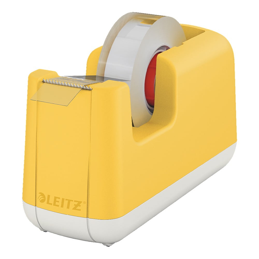 Žlutý odvíječ lepící pásky Leitz Cosy Leitz