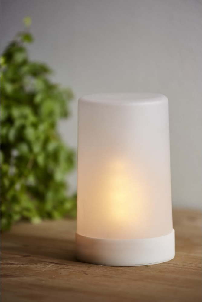 Bílá LED venkovní světelná dekorace Star Trading Candle Flame