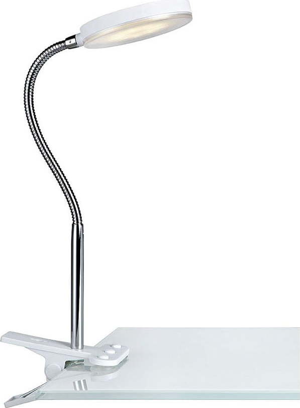 Bílá stolní LED lampa s klipsem Markslöjd Flex Markslöjd
